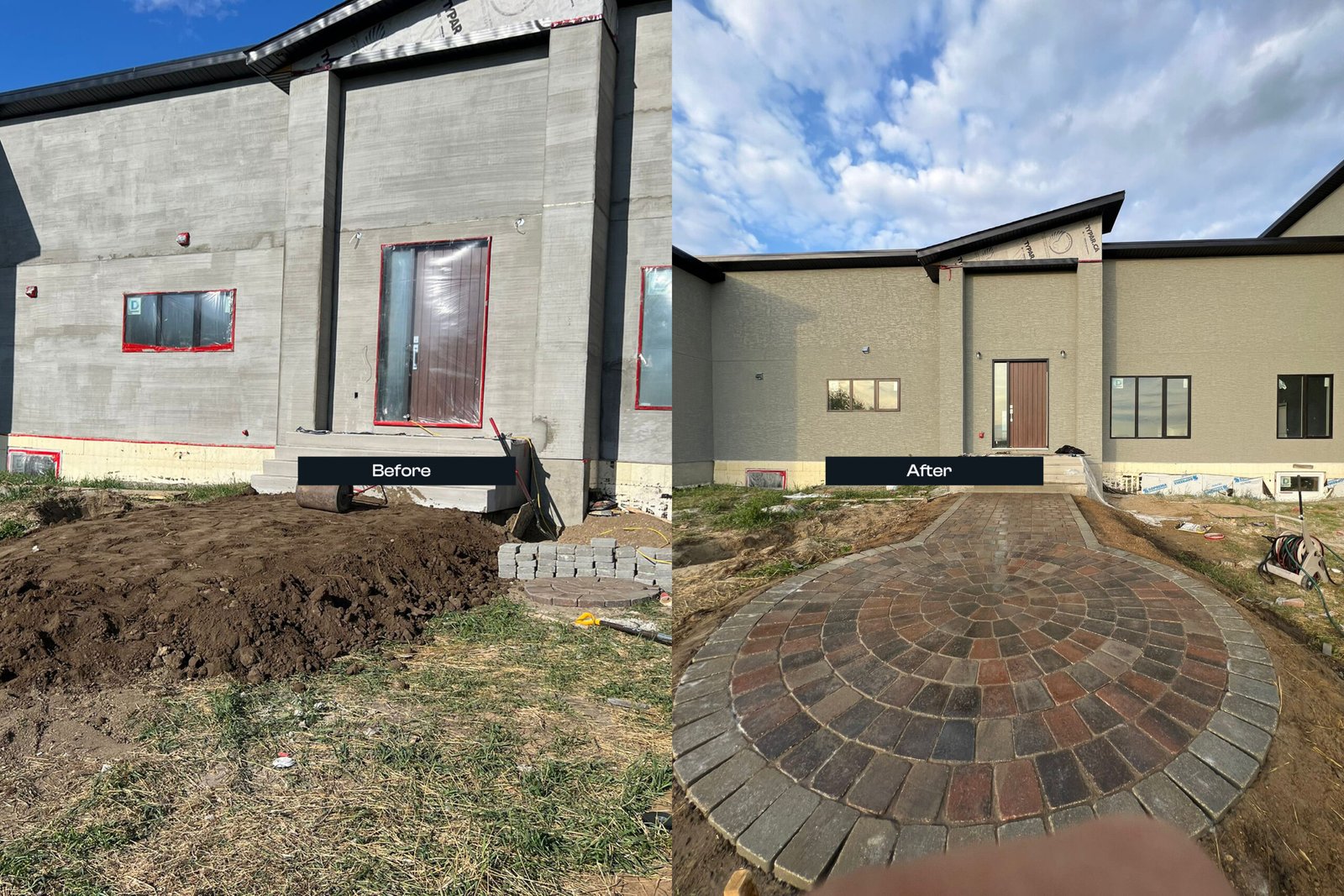 walkways before after